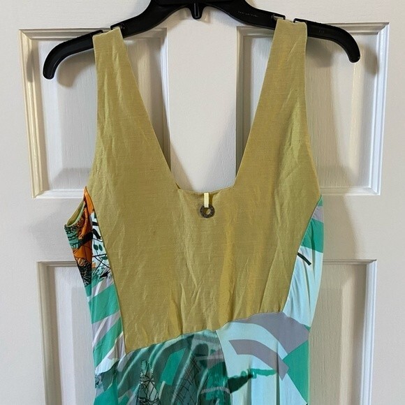 Save the Queen Asymmetrical Hem Abstract Print Sleeveless Dress XL - Picture 8 of 13